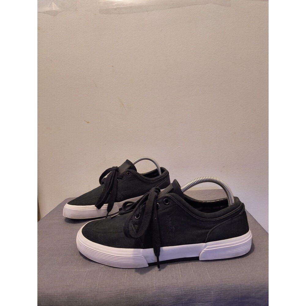 Polo Ralph Lauren Mens Faxon Low Black Ripstop Canvas Shoes size 8 D